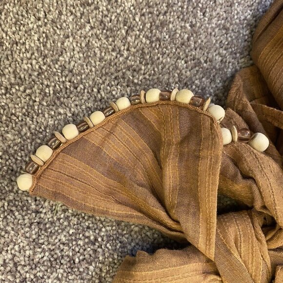 Zara Women's One Shoulder Sleeveless Top Brown Striped Tie Size S - Small - NWT - Picture 9 of 16